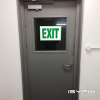 Exit sign sticker – adhesive vinyl, 10x7 in, 2-pack, view 8