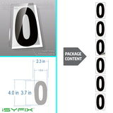Black vinyl number stickers with background - product gallery