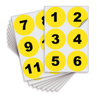 Consecutive Number Stickers 1–50 — Vinyl Inventory & Bin Labels