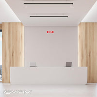 Exit sign with directional arrows — plastic, right & left, 12 x 4 inch