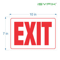 Exit sign sticker – adhesive vinyl, 10x7 in, 2-pack, view 11