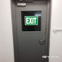 Exit sign sticker – adhesive vinyl, 10x7 in, 2-pack, view 3