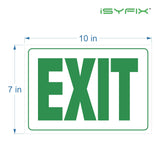 Exit sign sticker – adhesive vinyl, 10x7 in, 2-pack, view 6