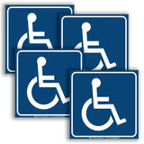 Handicap ISA wheelchair reflective decal, 3 in, 4-pack
