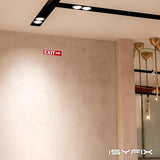 Exit sign with directional arrows — aluminum, right arrow, 12 x 4 inch