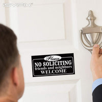 No soliciting sign sticker – black, view 5