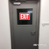 Exit sign sticker – adhesive vinyl, 10x7 in, 6-pack