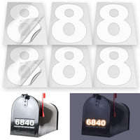 Number 8 vinyl sticker – reflective