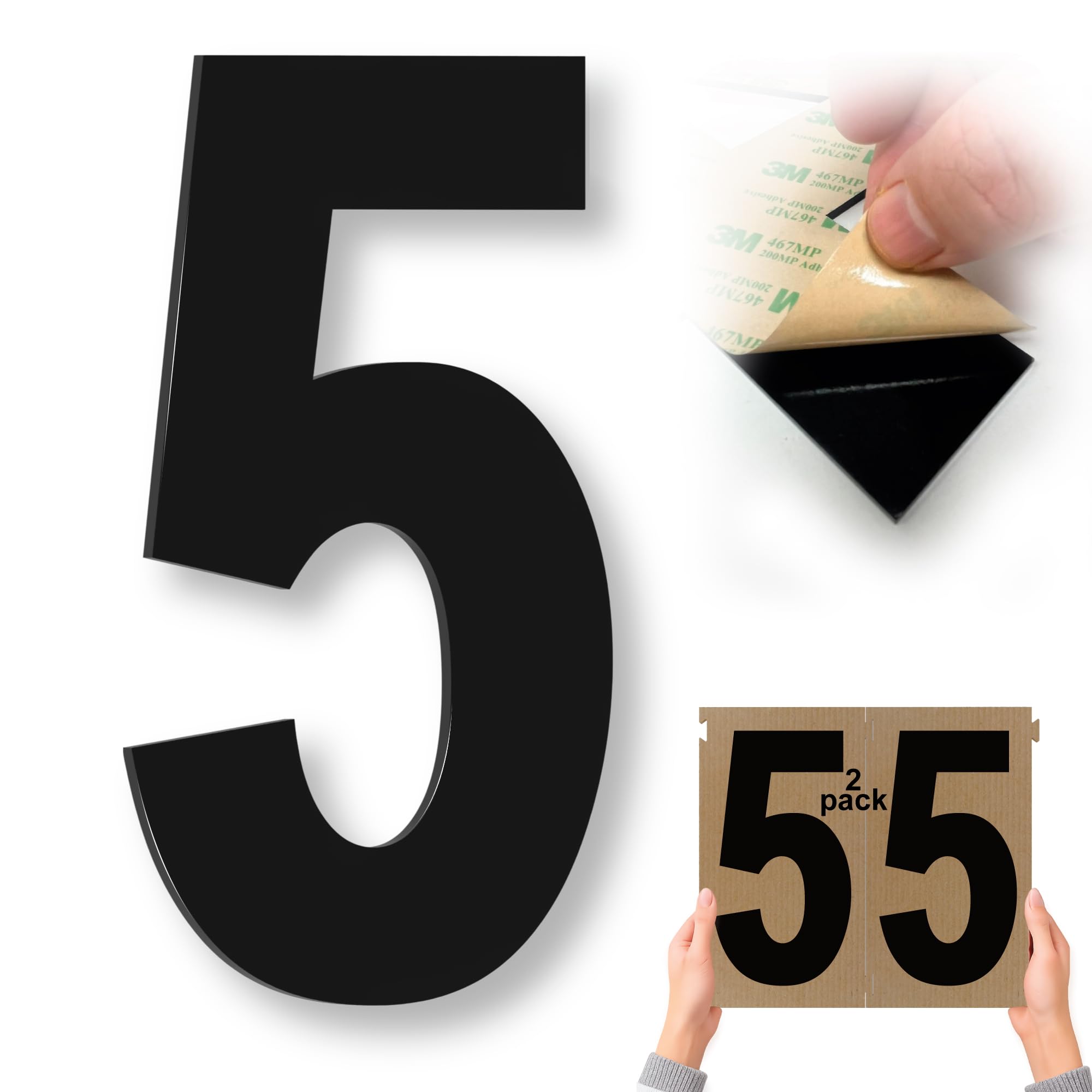 Stick-On Acrylic Numbers