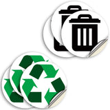 Recycle, Trash & Compost Stickers – 6-Pack Bin Labels, 5 x 5 in