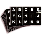 Square Letters Stickers - A to Z