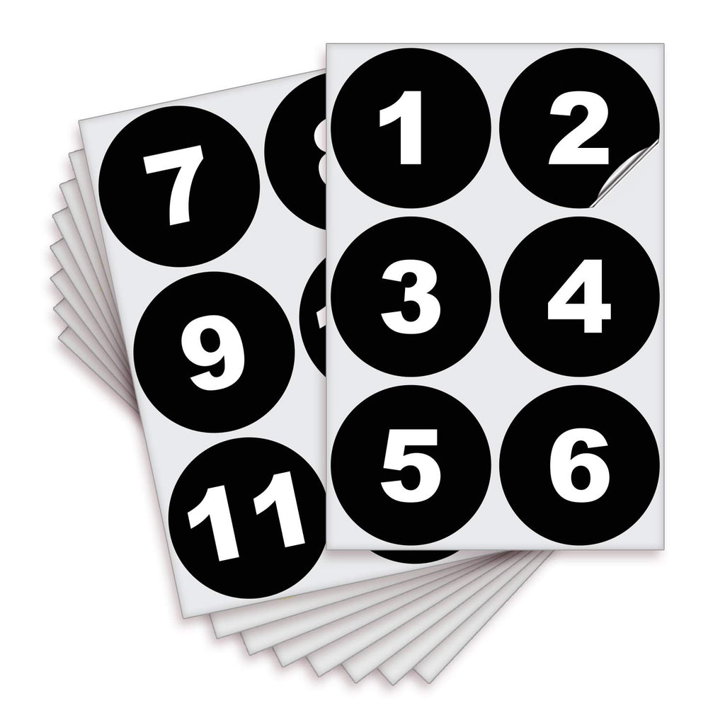 Consecutive Number Stickers - 1 to 50