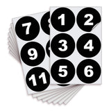 Consecutive Number Stickers 1–50 — Vinyl Inventory & Bin Labels