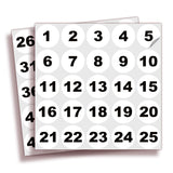 Consecutive Number Stickers 1–50 — Vinyl Inventory & Bin Labels