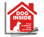 Dog Inside Alert Signs Stickers