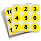 Consecutive Number Stickers 1–50 — Vinyl Inventory & Bin Labels