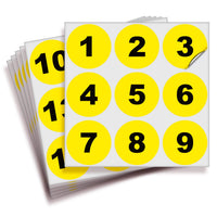 Consecutive Number Stickers 1–50 — Vinyl Inventory & Bin Labels