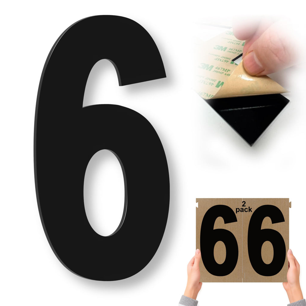 Stick-On Acrylic Numbers