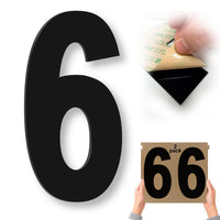 Stick-On Acrylic Numbers 0–9 – Black Glossy, 10 in, 3M Adhesive, 2-Pack