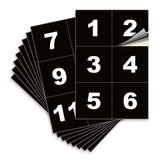 Square Consecutive Number Stickers 1–50 – Vinyl Labels, 7 Colors