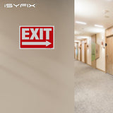 Exit sign sticker – adhesive vinyl with right arrow, 10x7 in, 6-pack, view 6