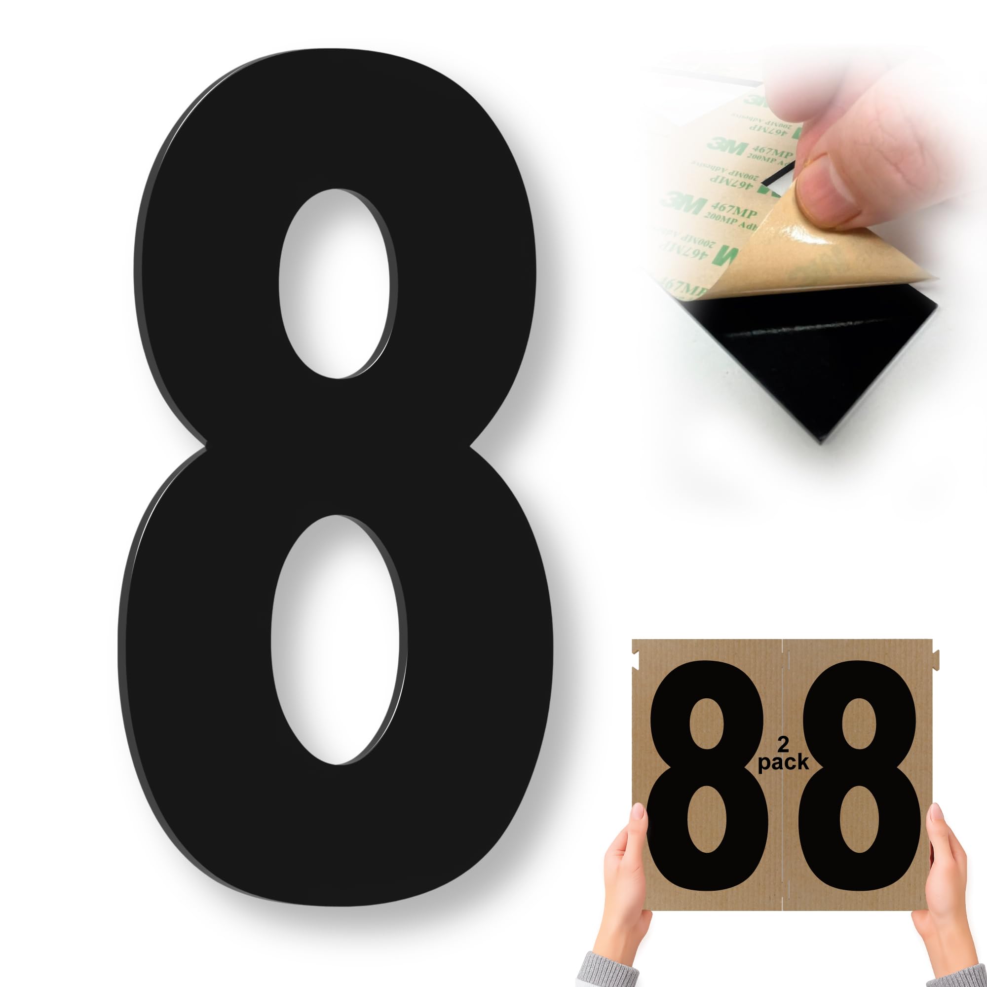 Stick-On Acrylic Numbers