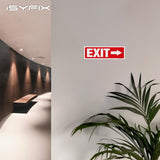 Exit sign with directional arrows — plastic, right arrow, 12 x 4 inch