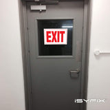 Exit sign sticker – adhesive vinyl, 10x7 in, 2-pack, view 13