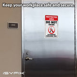 Restricted Area, Do Not Enter, Authorized Personnel Only Signs Stickers