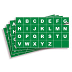 Square Letters Stickers - A to Z