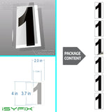 Black vinyl number stickers with background - product gallery
