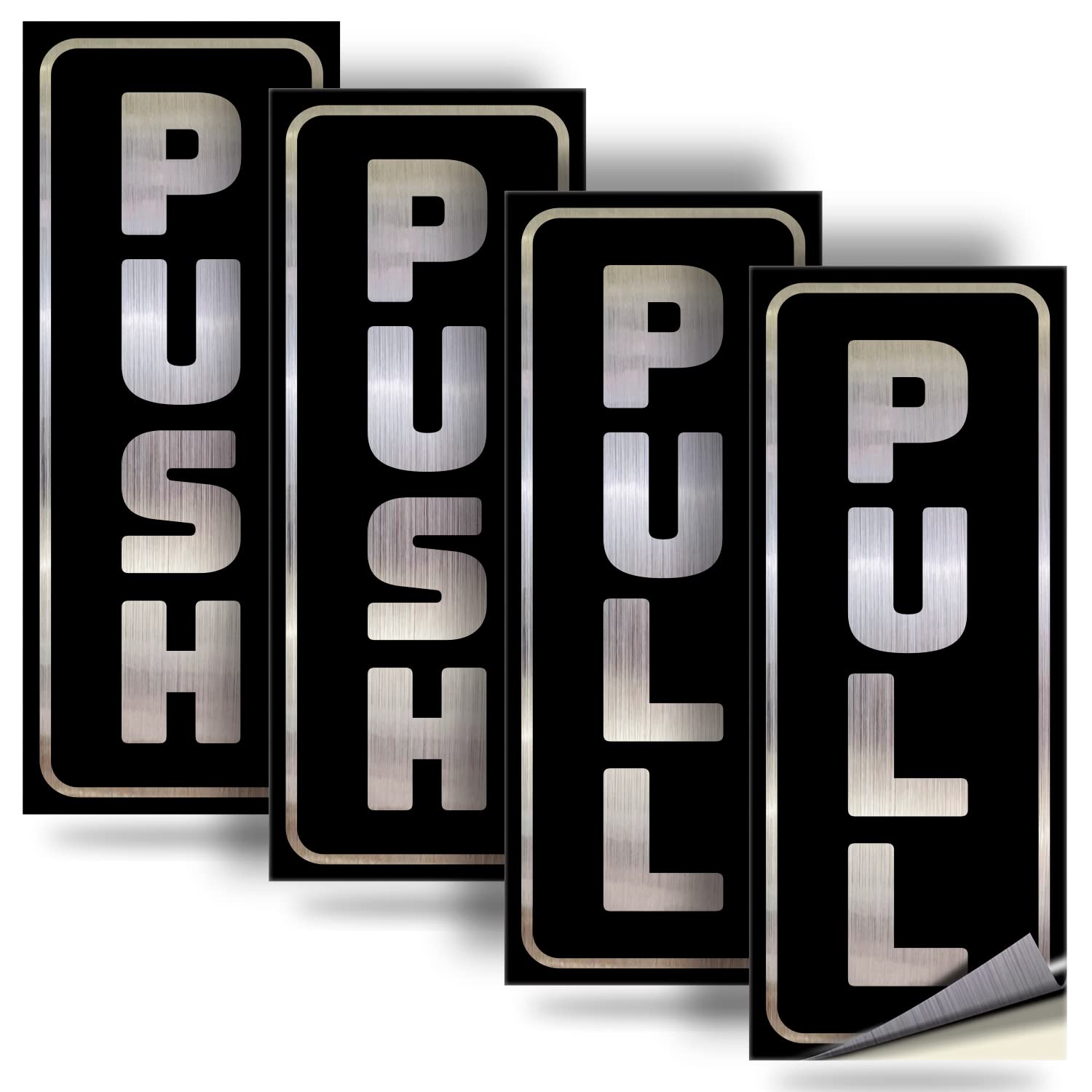 #Brushed Silver / Black Vertical