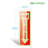 Fire extinguisher sign sticker – glow in the dark vinyl, 5-pack, view 4
