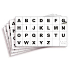 Square Letters Stickers - A to Z