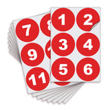 Consecutive Number Stickers 1–50 — Vinyl Inventory & Bin Labels