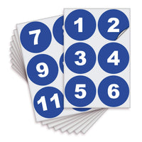 Consecutive Number Stickers 1–50 — Vinyl Inventory & Bin Labels