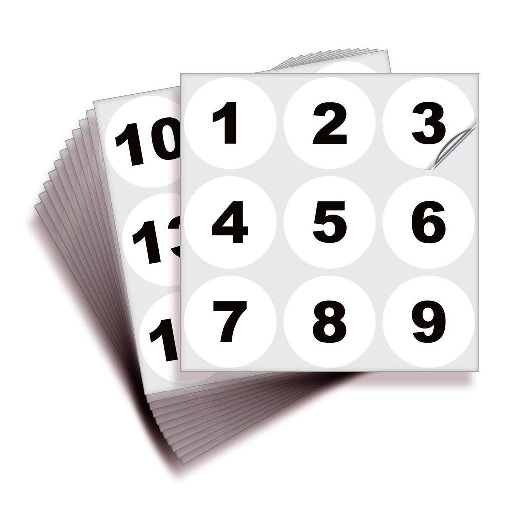 Consecutive Number Stickers - 1 to 100