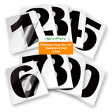 iSYFIX vinyl number stickers – Black