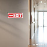 Exit sign with directional arrows — aluminum, left arrow, 12 x 4 inch