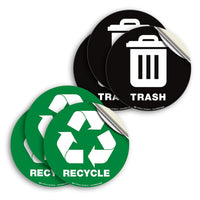 Recycle, Trash & Compost Stickers – 6-Pack Bin Labels, 5 x 5 in