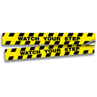 Watch Your Step Floor Decals — Anti-Slip Yellow & Black Caution Stickers