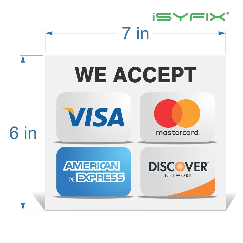 Credit Card Sticker Signs Stickers