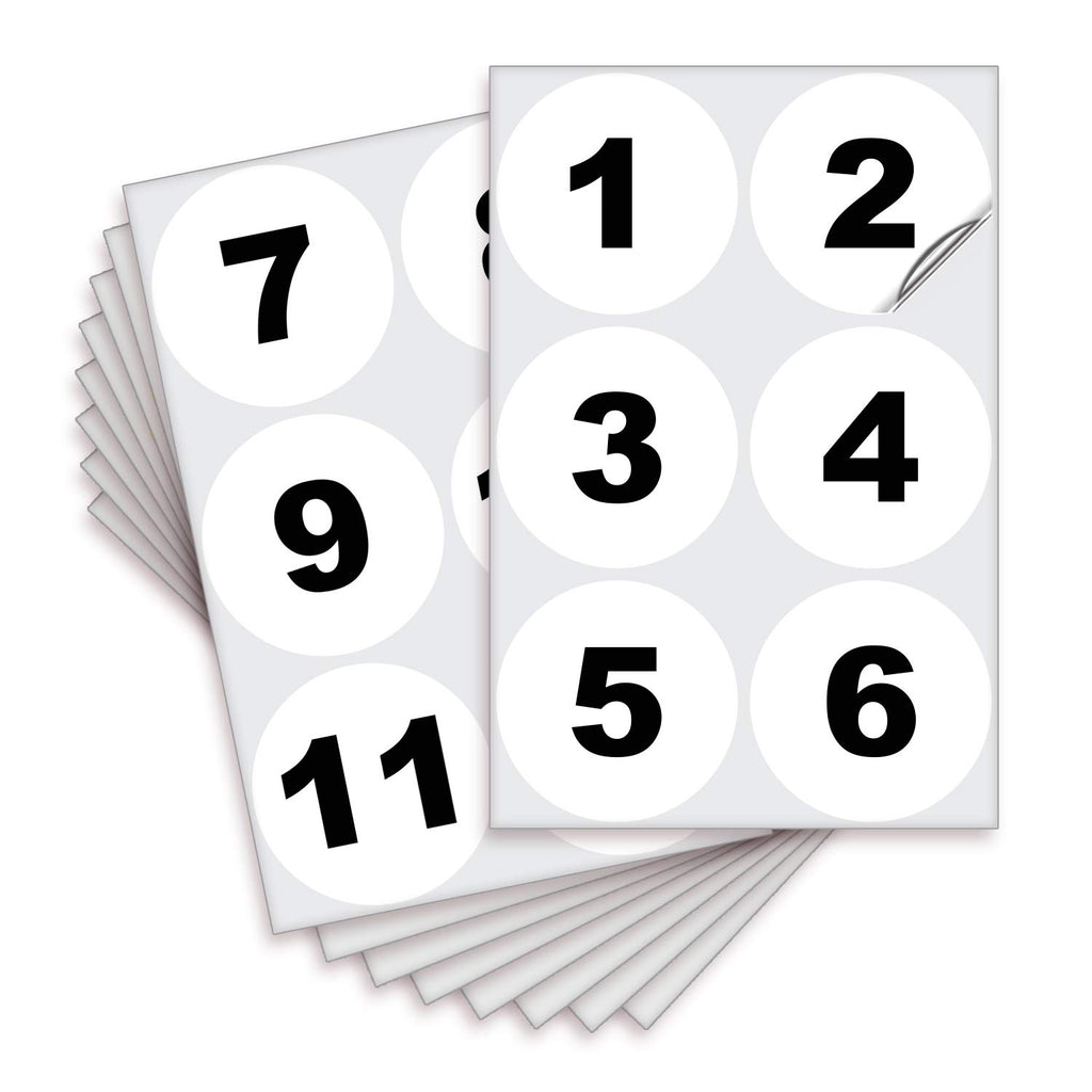 Consecutive Number Stickers - 1 to 50