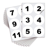 Consecutive Number Stickers 1–50 — Vinyl Inventory & Bin Labels