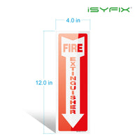 Fire extinguisher sign sticker – reflective adhesive vinyl, 5-pack, view 4