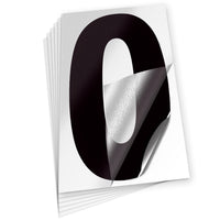 Number 0 vinyl sticker – black