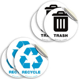 Recycle, Trash & Compost Stickers – 6-Pack Bin Labels, 5 x 5 in