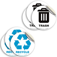 Recycle, Trash & Compost Stickers – 6-Pack Bin Labels, 5 x 5 in