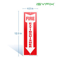 Fire extinguisher sign – reflective aluminum, 10-pack, view 2