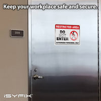 Restricted Area, Do Not Enter, Authorized Personnel Only Signs Stickers